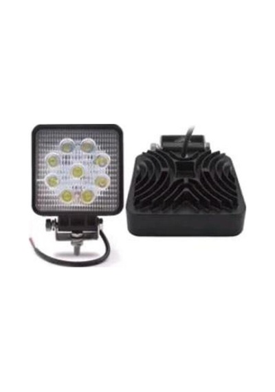 12v-80v Çalışma Lambası 9 X 3w Power Ledli Kare 107 107