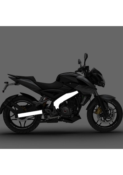 Bajaj Pulsar Ns200 Aksesuar Şase 3D Kabartmalı Damla Sticker Gri