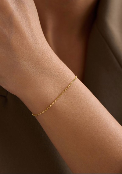 14 Ayar Altın Zarif Doç Bileklik Sarı Altın 47190819