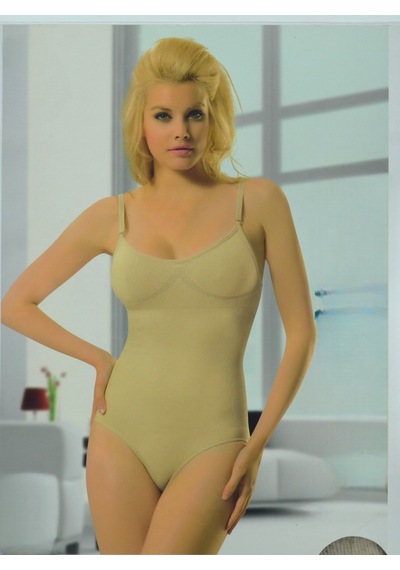 New Night Kadın İnce Askılı Toparlayıcı Body Korse Şekillendirici S Beden Krem
