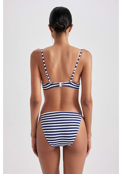 Defacto Fall in Love Regular Fit Çizgili Bikini Alt A9458AX23HSNV30 Lacivert