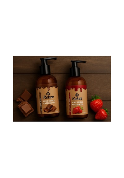 "yenilebilir Çilek & Çikolata Aromalı Masaj Yağı Seti 120 Ml X 2 Cildi Yumuşatır Ve Rahatlatır" - 271901654