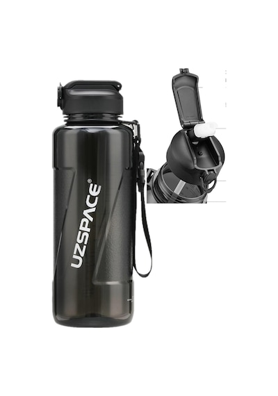 Ayrex Fiftyfifty Pipetli Mega Boy 1500ml Tritan Su Matarası Siyah Genel