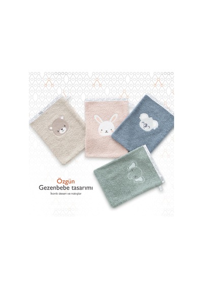 Lexroo Nakışlı Bebek Ve Çocuk Banyo Kesesi Bunny 15x21 Cm