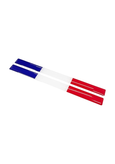 Fransa Bayrak 2'li Çubuk 3d Sticker