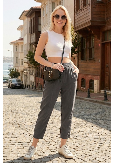 Lela Bayan Pantolon 668yp5456 Antrasit Antrasit