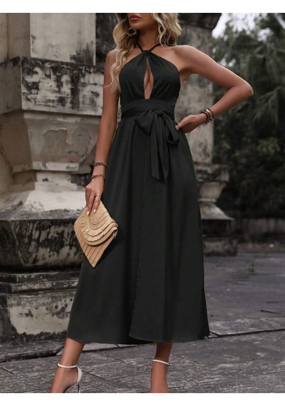 Fashion Cocktail Saten Göğüs Pencere Sırt Dekolteli Yırtmaçlı Uzun Gece Düğün Mezuniyet Elbise Siyah Fashion Cocktail Saten Göğüs Pencere Sırt Dekolteli Yırtmaçlı Uzun Gece Düğün Mezuniyet Elbise Siyah