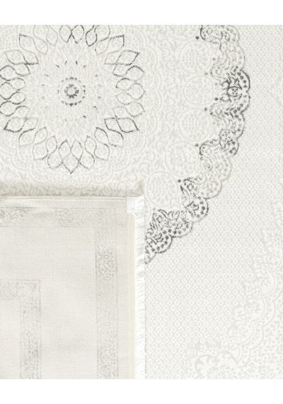 Madame Coco Mons Halı - Beyaz/gri - 80x300 Cm 8684427190326 Beyaz