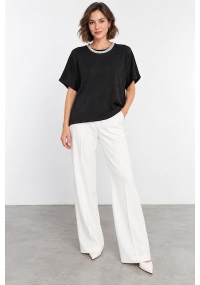 Bihan Store Kadın Yakası Taş Detaylı Simli Yarasa Kol Triko Bluz W27-32527 Siyah-gümüş Siyah Gümüş Bihan Store Kadın Yakası Taş Detaylı Simli Yarasa Kol Triko Bluz W27-32527 Siyah-gümüş Siyah Gümüş