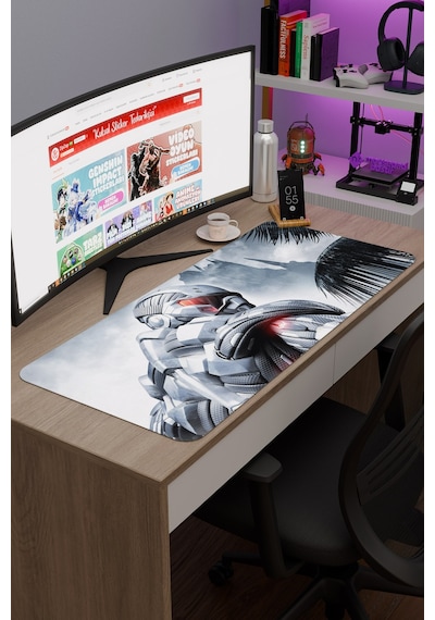 Crysis Kaymaz Dikişli Kauçuk Oyuncu Mousepad V3 - 90x40 Xxl Gaming Mouse Pad Fare Altlığı