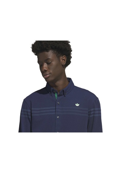 Kr5430-e Adidas S Ls Button Up Erkek T-shirt Lacivert Kr5430-e