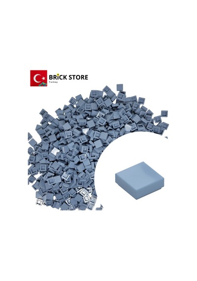 Yedek Parçalar, 100 Adet 1x1 Tile Düz Fayans Parçası, Kum Mavisi Rengi, Sand Blue 3070