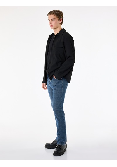 Koton Normal Bel Pamuklu Cepli Straight Fit Jean Pantolon - Mark Jean Orta İndigo 6sam40362nd