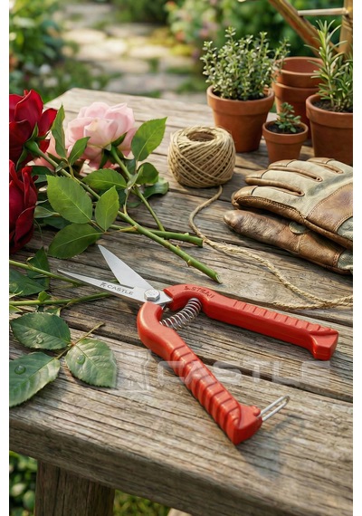 Castle Cst-8x Bağ Bahçe Bitki Çiçek Gül Üzüm Narenciye Budama Makası Set 3 Adet