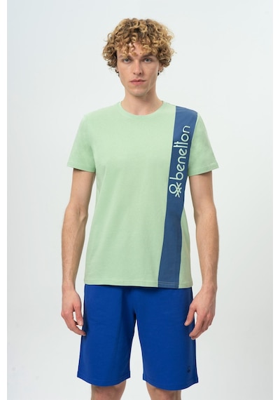 Benetton Bnt-m20474-23y Erkek T-shirt BNT-M20474-R1938 Yeşil