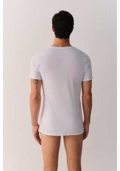Suwen Smart Cotton Modal T-shirt Sw0004607f101 Beyaz