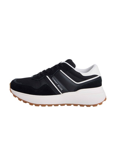 Tommy Hilfiger Kadın Marka Logolu Günlük Kullanıma Uygun Siyah Sneaker En0en02991 Bds