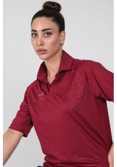 Hummel Dream Kamp Tişört, Polo Yaka Bordo