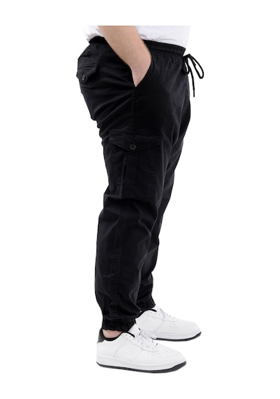 Mode Xl Büyük Beden Erkek Keten Kargo Jogger Valencia 21911 Siyah Siyah