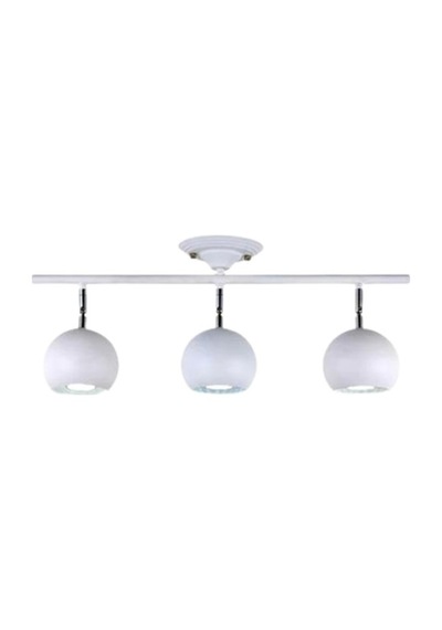 Rsylight Retro Beyaz 180 Derece Hareketli Modern Spor 3 Lü Led Spot Avize Günışığı Ampullü Beyaz