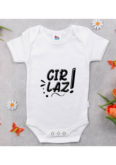 Bk Kids Cırlaz Tasarımlı Beyaz Bebek Body Zıbın-1 Çok Renkli