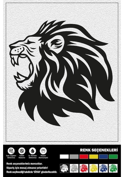 Kükreyen Aslan Stıcker 40 X 40 Cm