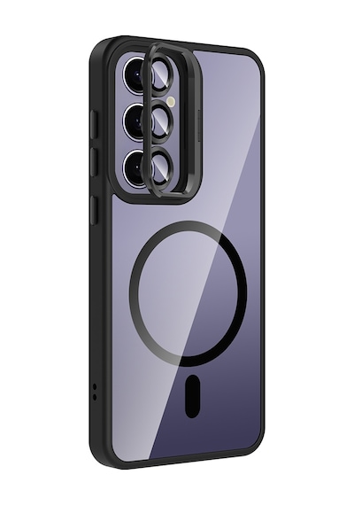 Adige Samsung Galaxy Uyumlu S24 Plus Kılıf Etro Standlı + Kamera Lens Koruyucu Siyah