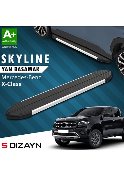S-dizayn Mercedes X-class Skyline Aluminyum Yan Basamak 203 Cm 2018-2020 A+ Kalite