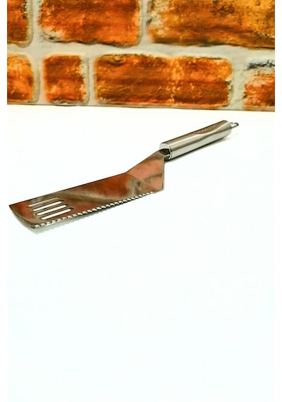 Paslanmaz Çelik Keskin Kenarlı Pasta Kek Börek Spatulası - 1 Adet gümüş