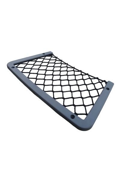 2 Adet Gri Fileli Ceplik. Tekne Ve Karavan File Ceplik. 14x30cm
