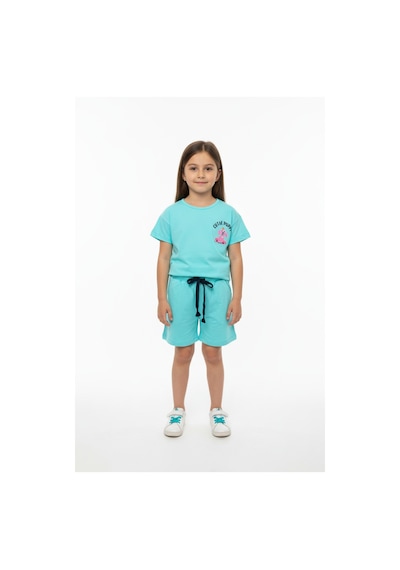 Toontoy Kids Toontoy Kız Çocuk 2'li Şortlu Takım Bisiklet Yaka Düşük Omuz Kısa Kollu Baskılı Tişört - Beli Lastikli Bağlamalı Cepli Şort 25016 Mint Yeşili Toontoy Kids Toontoy Kız Çocuk 2'li Şortlu Takım Bisiklet Yaka Düşük Omuz Kısa Kollu Baskılı Tişört - Beli Lastikli Bağlamalı Cepli Şort 25016 Mint Yeşili