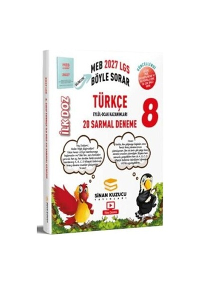 2027 8. Sınıf Türkçe İlk Doz 20 Sarmal Deneme Sinan Kuzucu