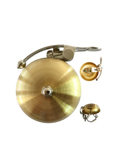 Brıvıga Altın Sol Taraf Bakır Bisiklet Zili 58mm Kapak, Klasik Ses, 78gr 260111 Diğer