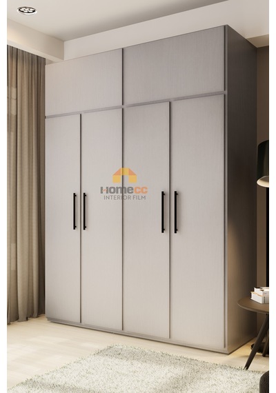 Yapışkanlı Folyo - Minimal Huş Kaplama Kağıdı - Mobilya Duvar Kapı - 120cm Genişlik - Mw755 120 X 200 Cm