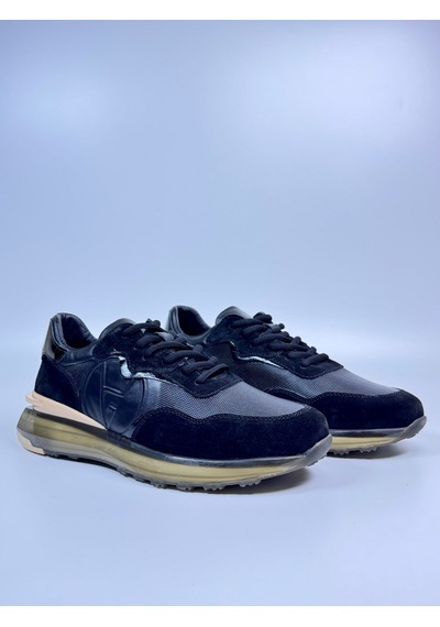 Daytex Premium Hakiki Deri Erkek Sneaker İthal Hava Tabanlı Siyah