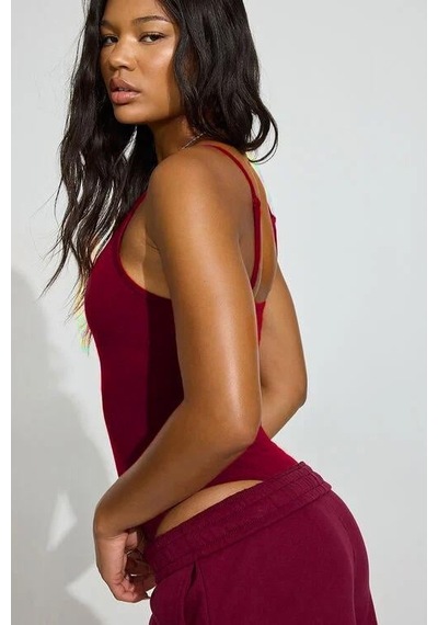 Madmext Bordo Askılı Kadın Bodysuit Mg2542