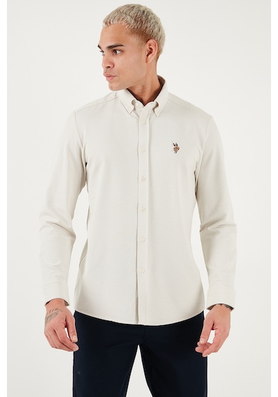 U.S. Polo Assn. U.s. Polo Assn Erkek Gömlek G081sz0og2335721 Ekru Ekru