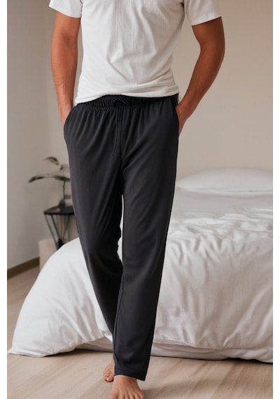 Elemge %100 Pamuk Süprem Erkek Pijama Altı Antrasit Cepli Rahat Kalıp Relax Fit Lastikli Ipli Terletmez Elemge %100 Pamuk Süprem Erkek Pijama Altı Antrasit Cepli Rahat Kalıp Relax Fit Lastikli Ipli Terletmez