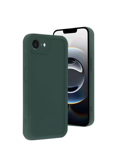 Newface Apple iPhone Uyumlu 16e Kılıf Viera Silikon - Koyu Yeşil Diğer