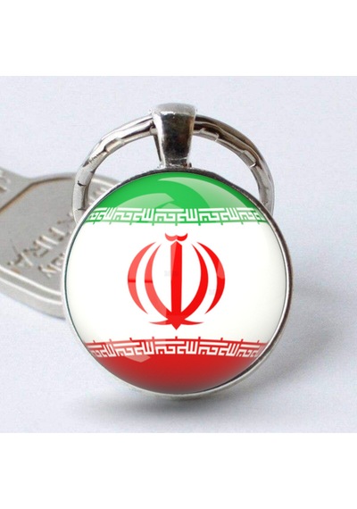Tamgacrafts İran Iran Bayrağı Metal Anahtarlık Ülke Temalı Hediyelik Çok Renkli