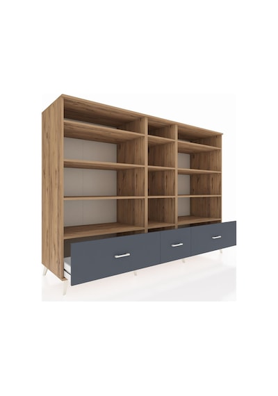 Kronos Dolap 12 Raflı 3 Çekmeceli 220x59x163 Çam-çam/antrasit Çam-çam/antrasit Kronos Dolap 12 Raflı 3 Çekmeceli 220x59x163 Çam-çam/antrasit Çam-çam/antrasit