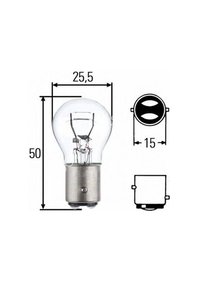 10 Adet 12v 1016 Py21/5w Turuncu Sinyal Ampulü Çift Duylu