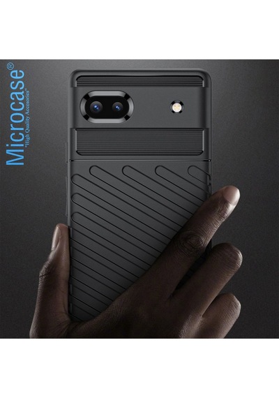 Google Pixel 7 Thunder Serisi Silikon Kılıf - Siyah Al3421