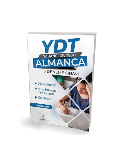 YDT Yabancı Dil Testi Almanca  -  15 Deneme Sınavı  -  Erdem Karabulut  -  Pelikan Yayınları