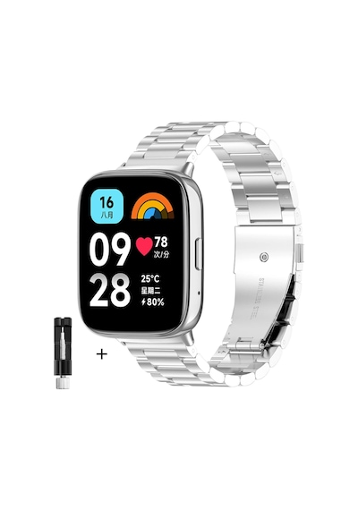 Xiaomi Redmi Watch 3 Active Uyumlu Ayarlabilir Paslanmaz Çelik Akıllı Saat Kordonu