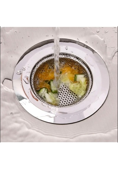 1 Adet Pratik Paslanmaz Çelik Lavabo Süzgeci 9 Cm Çelik Mutfak Lavabo Süzgeci Evye Süzgeç