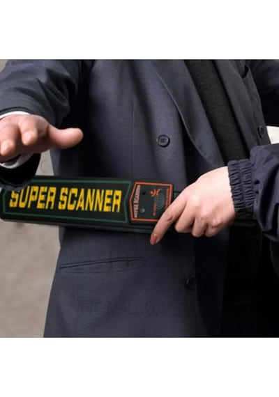 Süper Scanner Metal Üst Arama El Dedektörü Yüksek Hassasiyetli, Güvenlik Kontrol Cihazı