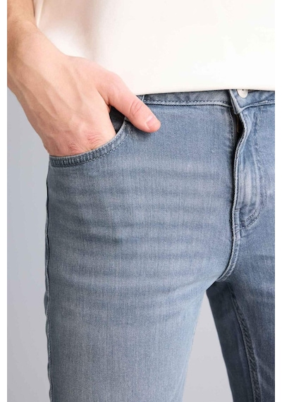 Defacto Pedro Slim Fit Dar Kalıp Normal Bel Dar Paça Jean Pantolon F2926ax25aunm84 İndigo