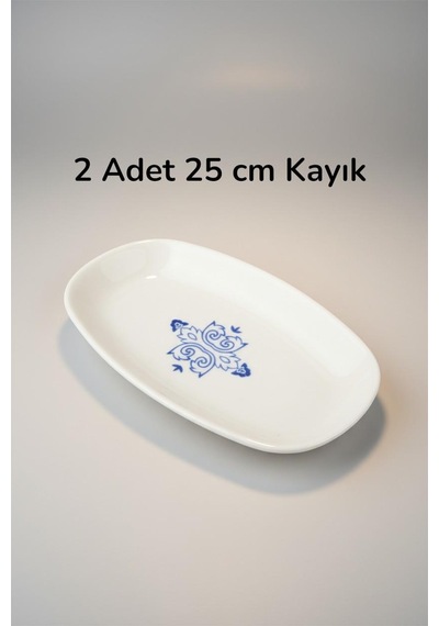 14 Parça Porselen Mavi Etnik Kahvaltı Sunum Seti, Kahvaltılık