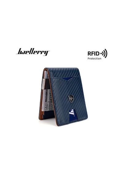 Baellerry Minimalist Rfıd Koruma Çift Kat Deri Çoklu Kart Cüzdan Erkek Kartlık 001